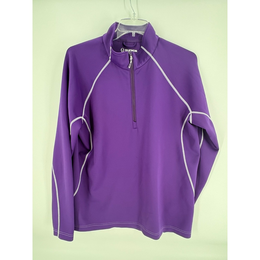 Sunice Golf Pullover Purple XL‎ Mens Long Sleeve 1/4 Zip Athletic Lightweight